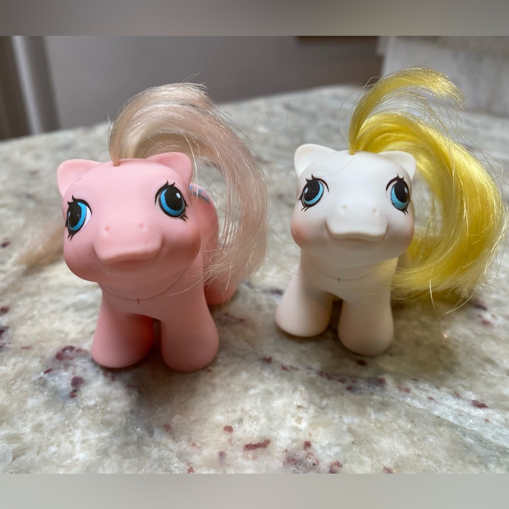 Vintage My Little Pony Babies - Baby Big Top and Baby Doodles - 1987